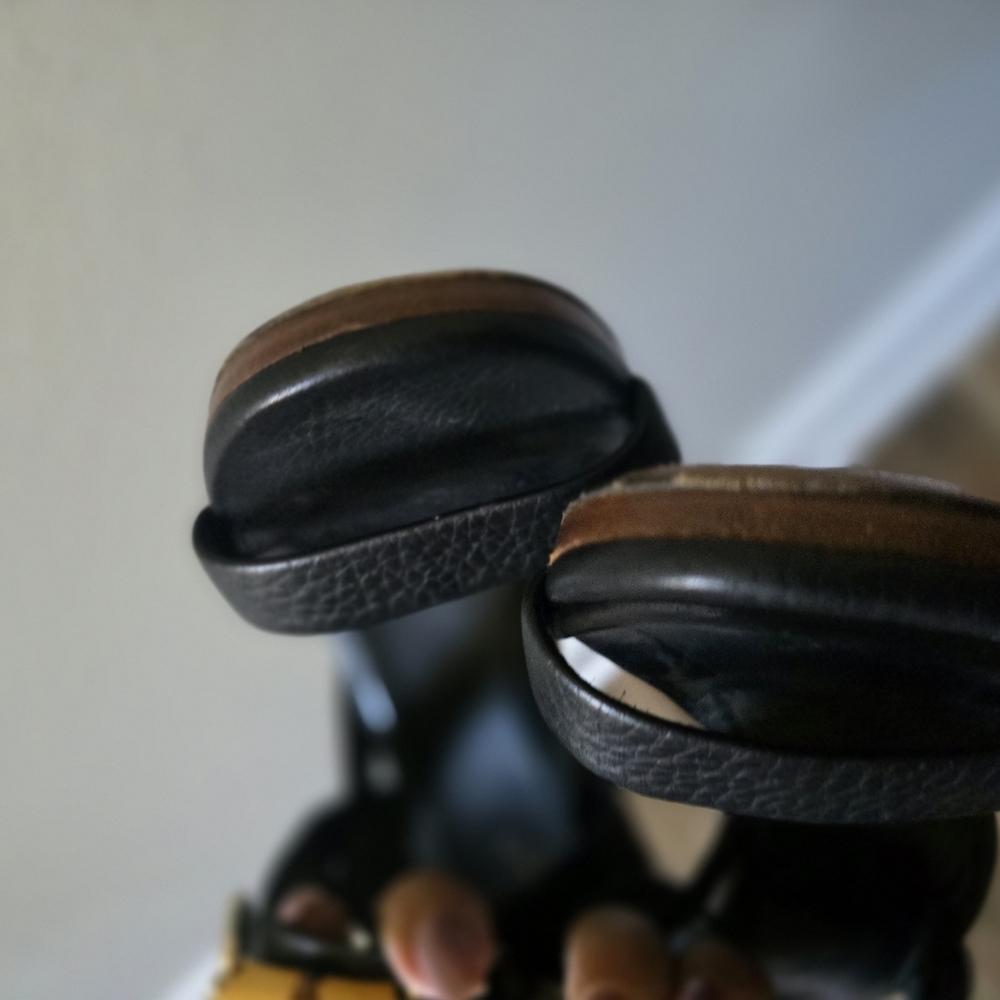 Gucci Vintage Black Leather Women's Heels Sz 36 (Us 6) Made In Italy - Picture 6 of 8